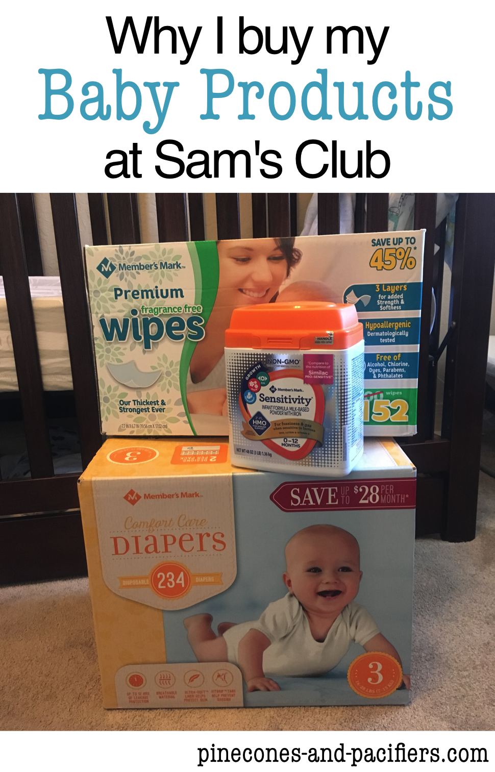 How I Save Money on Baby Products at Sam's Club Pinecones & Pacifiers