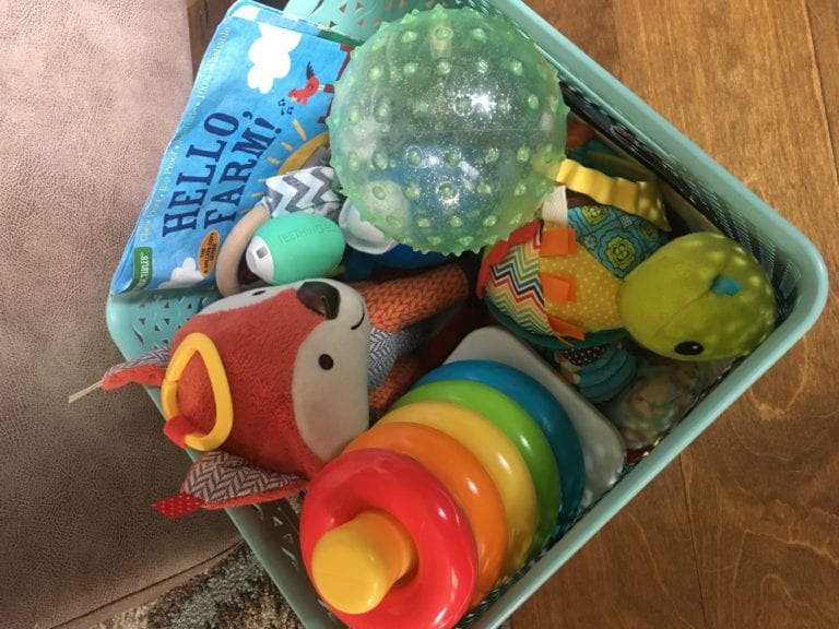How To Use Baby Toy Bins - Pinecones & Pacifiers