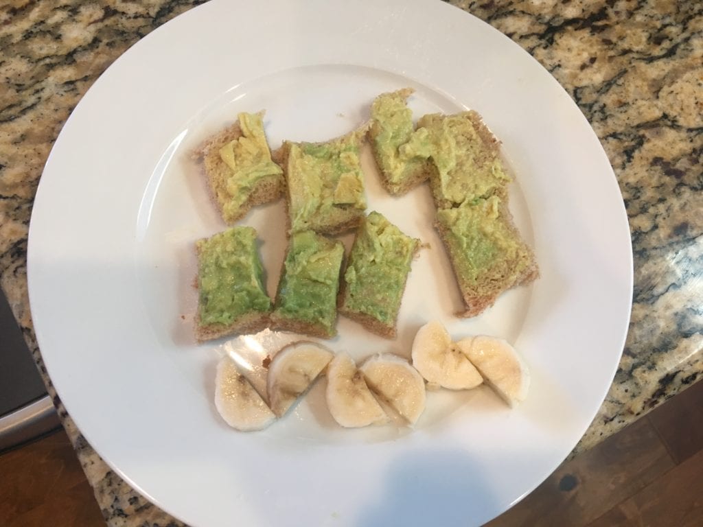Easy Toddler Meal Idea - Avocado toast & banana