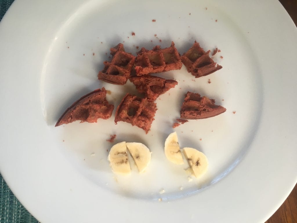 Easy Toddler Meal Idea - Kashi Berry Bliss Waffle & Banana