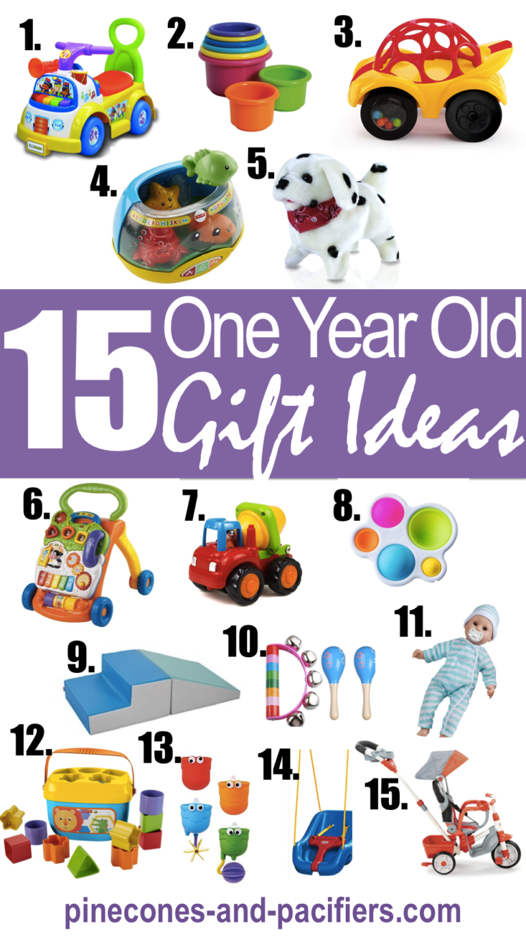 15 One Year Old Gift Ideas Pinecones & Pacifiers