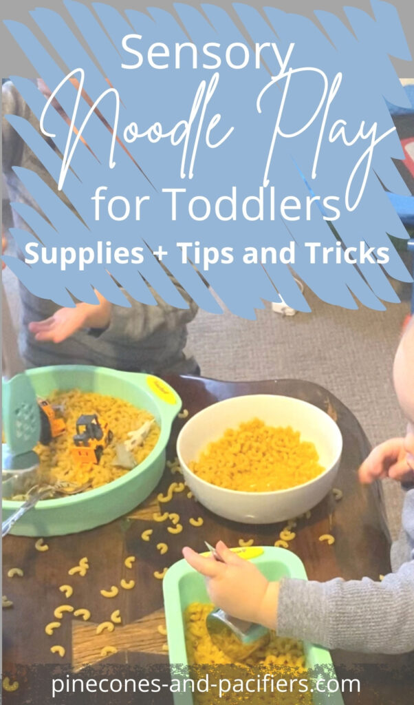 Sensory Noodle Play for Toddlers; Supplies + Tips and Tricks