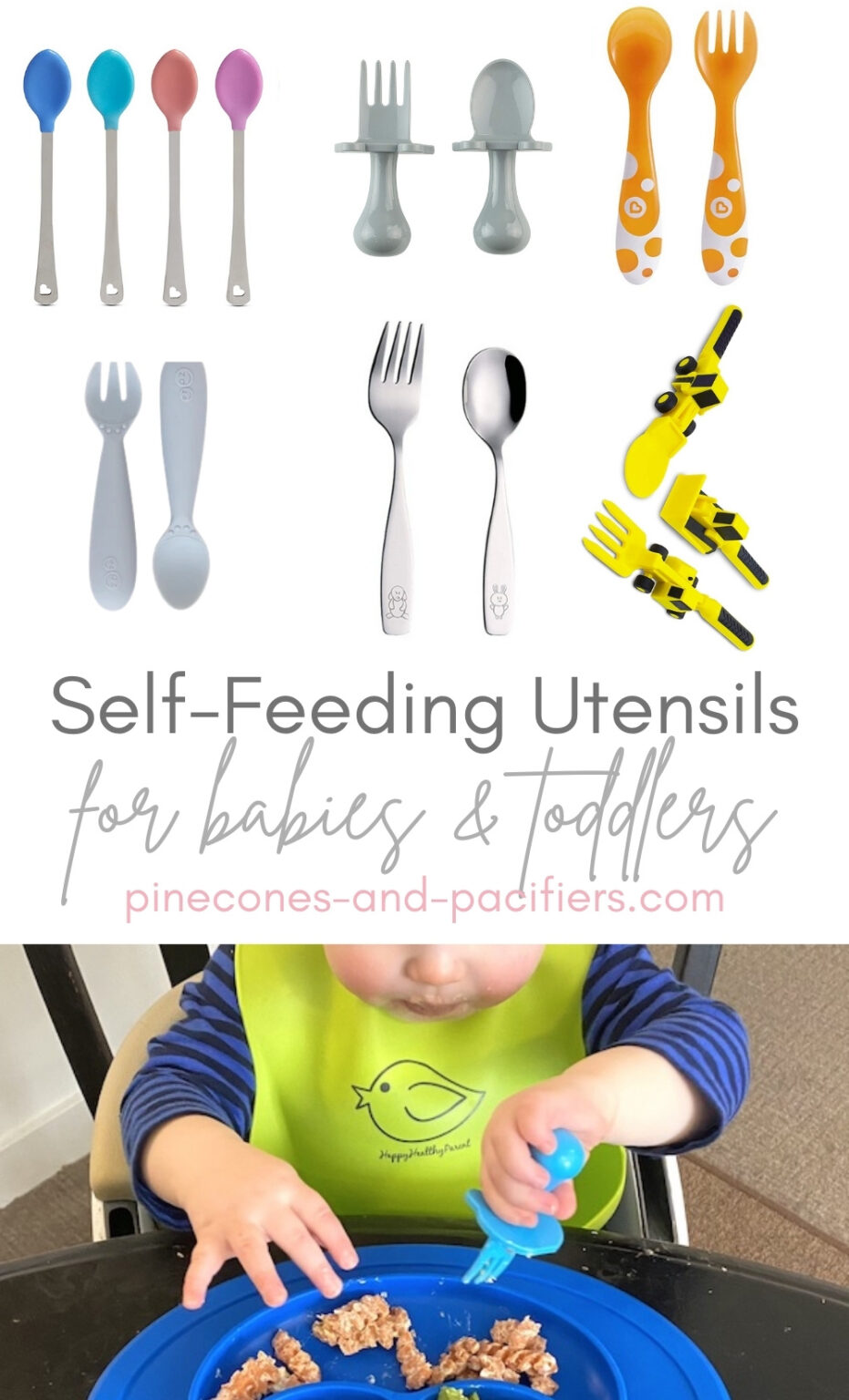 Best Utensils for Babies & Toddlers Pinecones & Pacifiers
