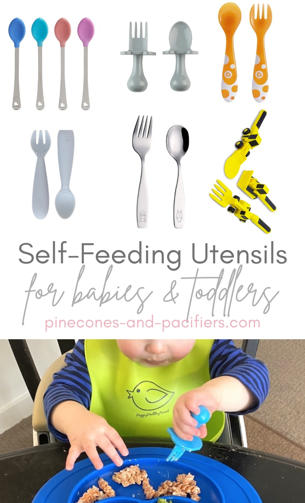 Best Utensils for Babies & Toddlers Pinecones & Pacifiers