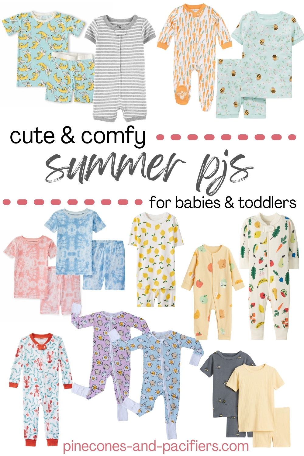 Cute Summer PJs for Babies & Toddlers (2023 Update) - Pinecones & Pacifiers