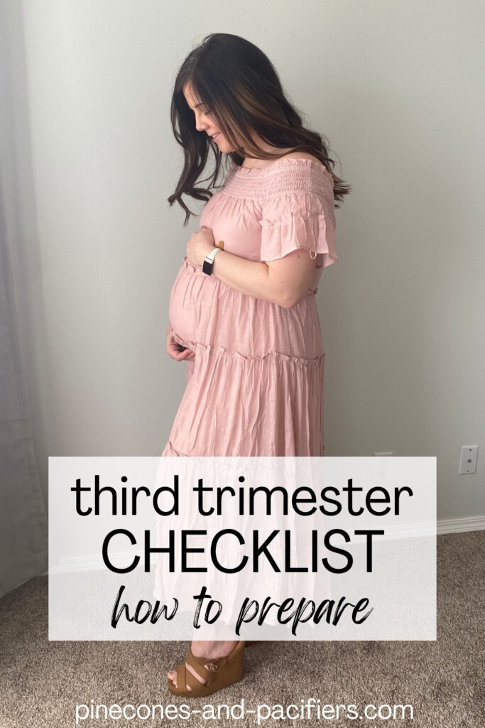 Pin image for third trimester checklist