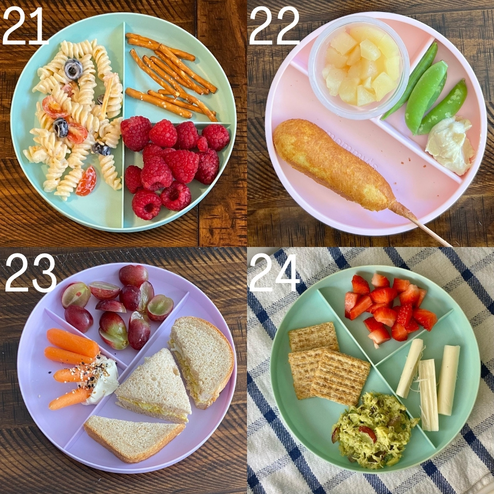 4 toddler lunch plates
