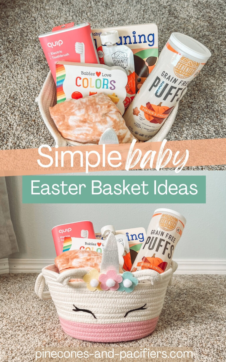 Simple Baby Easter Basket Ideas Pinecones & Pacifiers