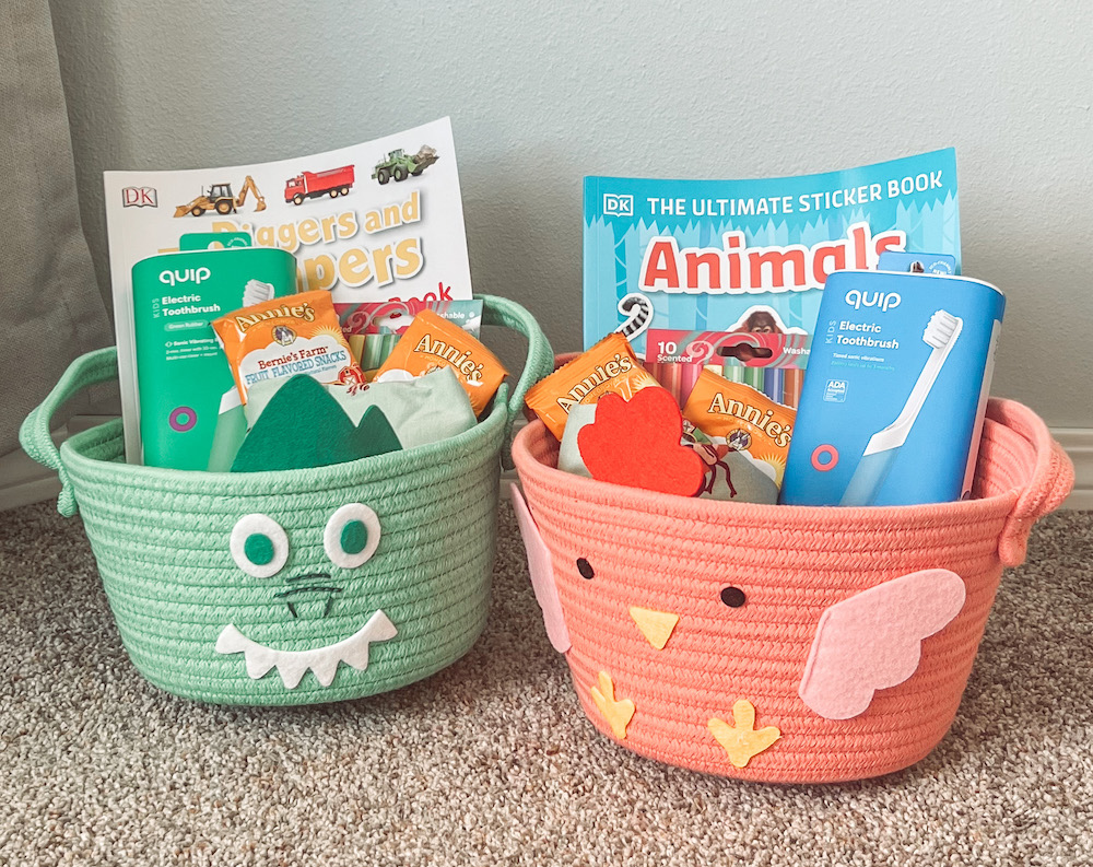 Two toddler easter baskets