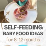 Self-Feeding Baby Food Ideas for 8-12 months graphic
