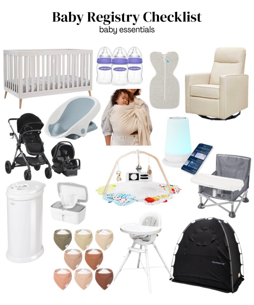 Baby Registry Checklist - baby essentials graphic