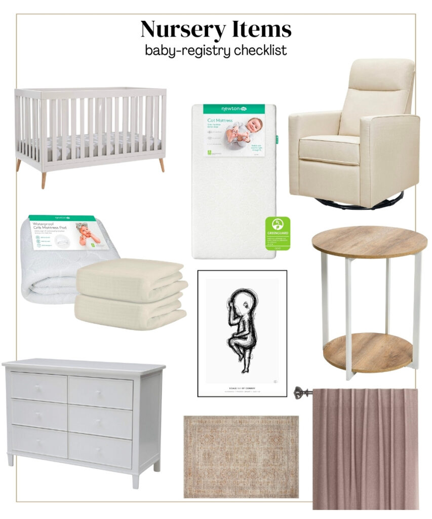 Baby Registry Checklist - nursery items