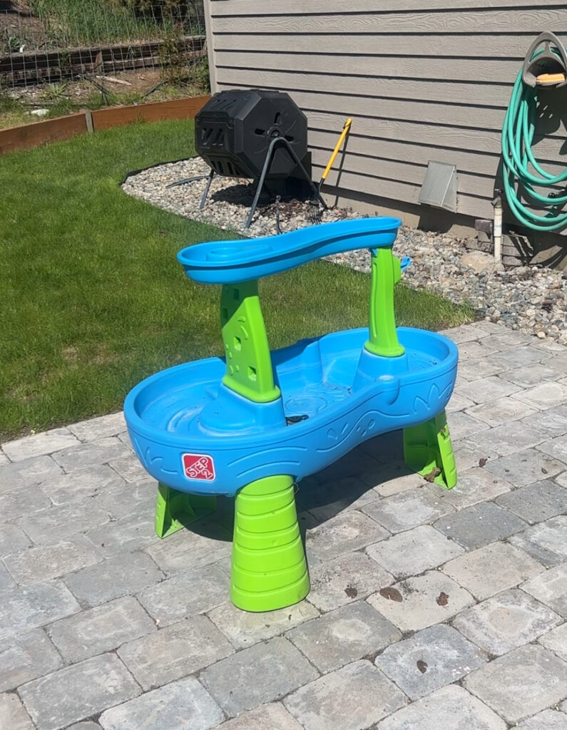 water table in backyard