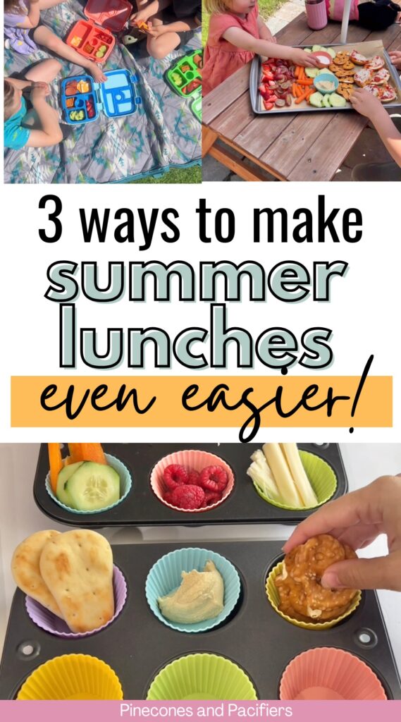 easy summer lunches for kids pin graphic